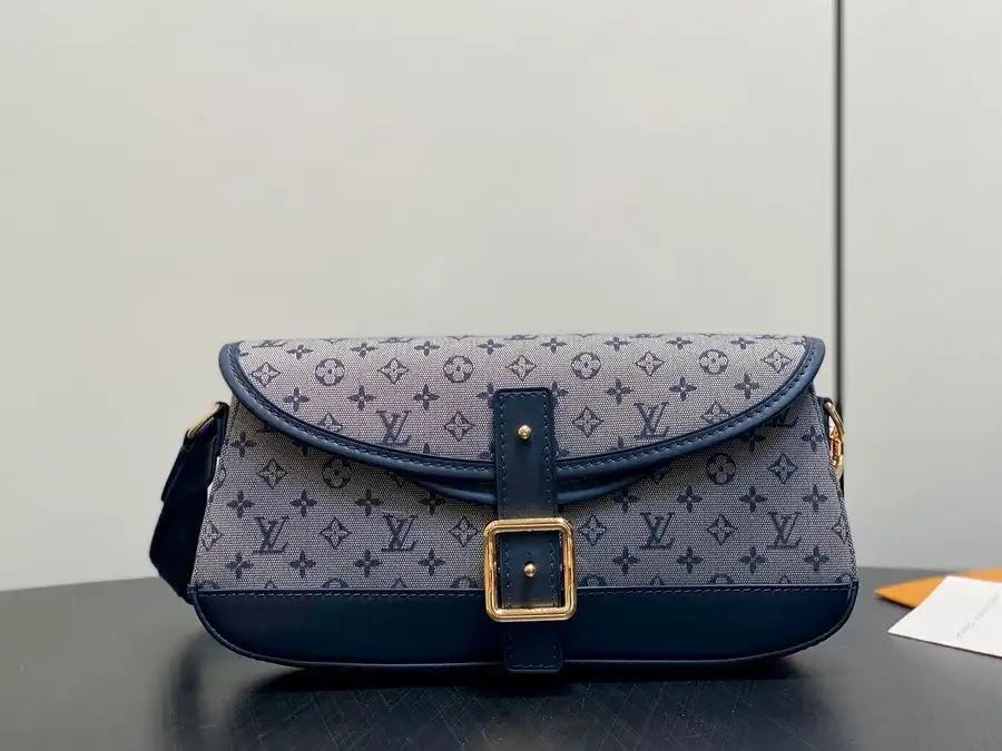 Louis Vuitton navy canvas crossbody bag catalog photo