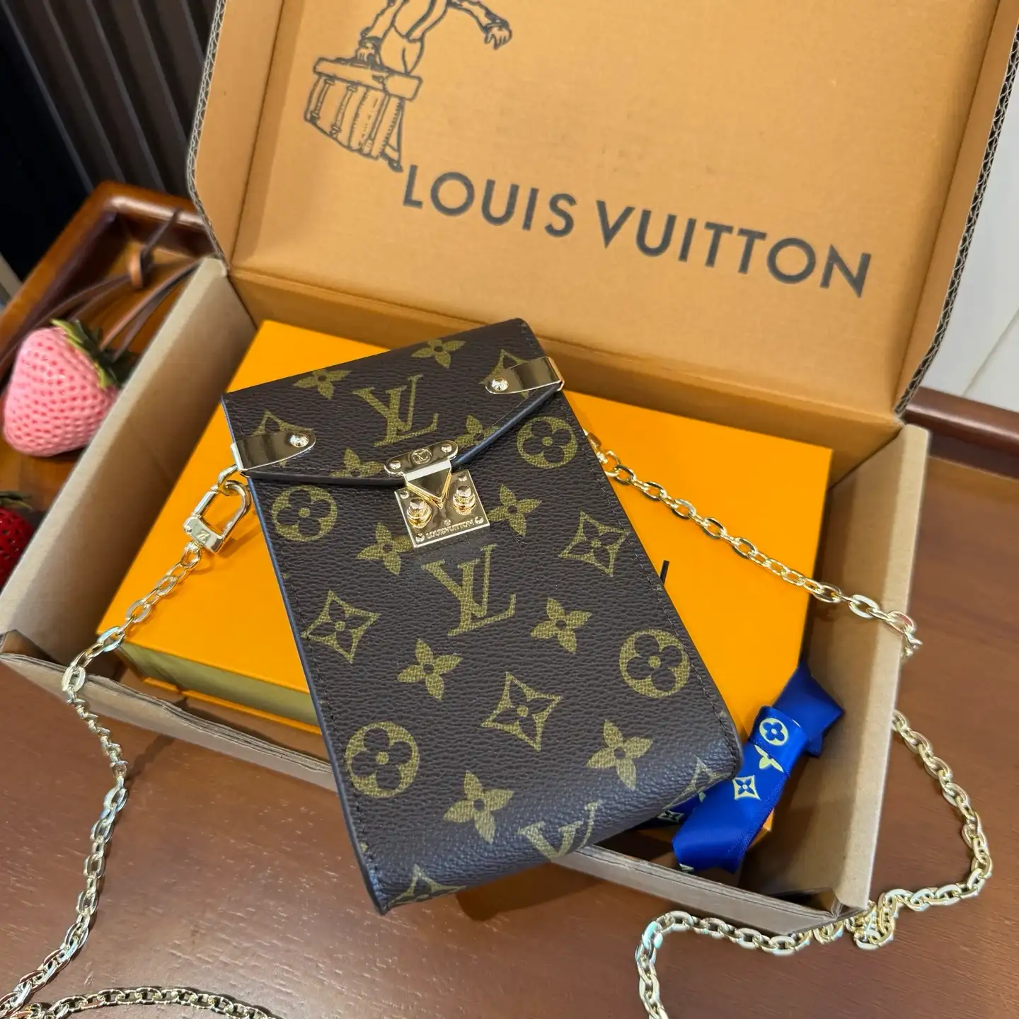 Louis Vuitton brown canvas crossbody bag catalog photo