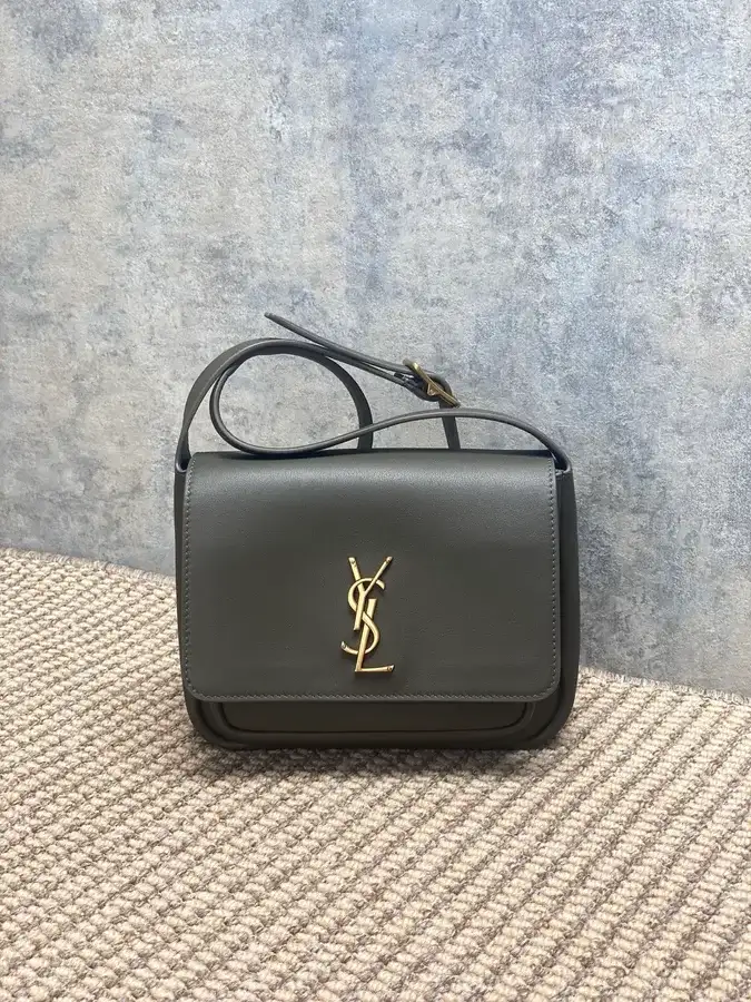 Saint Laurent black leather crossbody bag catalog photo