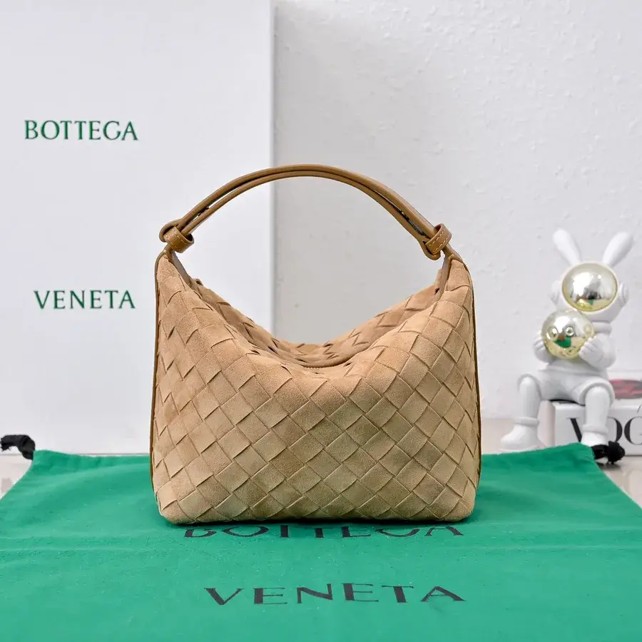 Bottega Veneta caramel suede shoulder bag catalog photo
