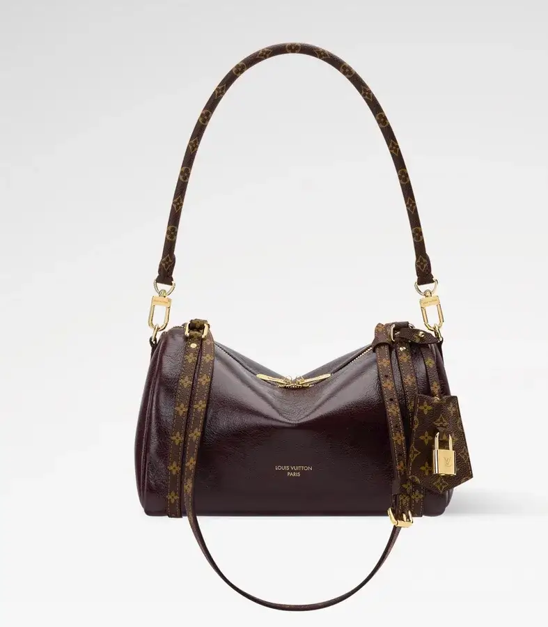 Louis Vuitton burgundy leather shoulder bag catalog photo