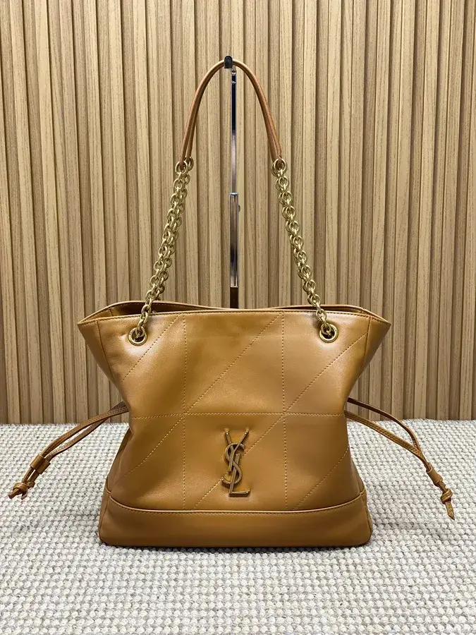 Saint Laurent caramel lambskin tote bag catalog photo