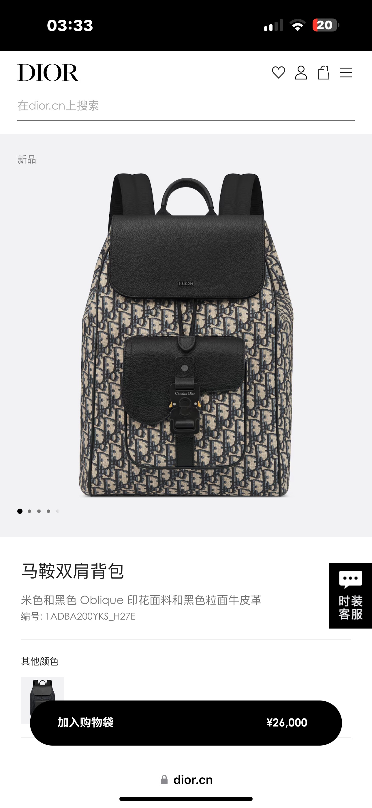 Dior cream calfskin travel bag catalog photo