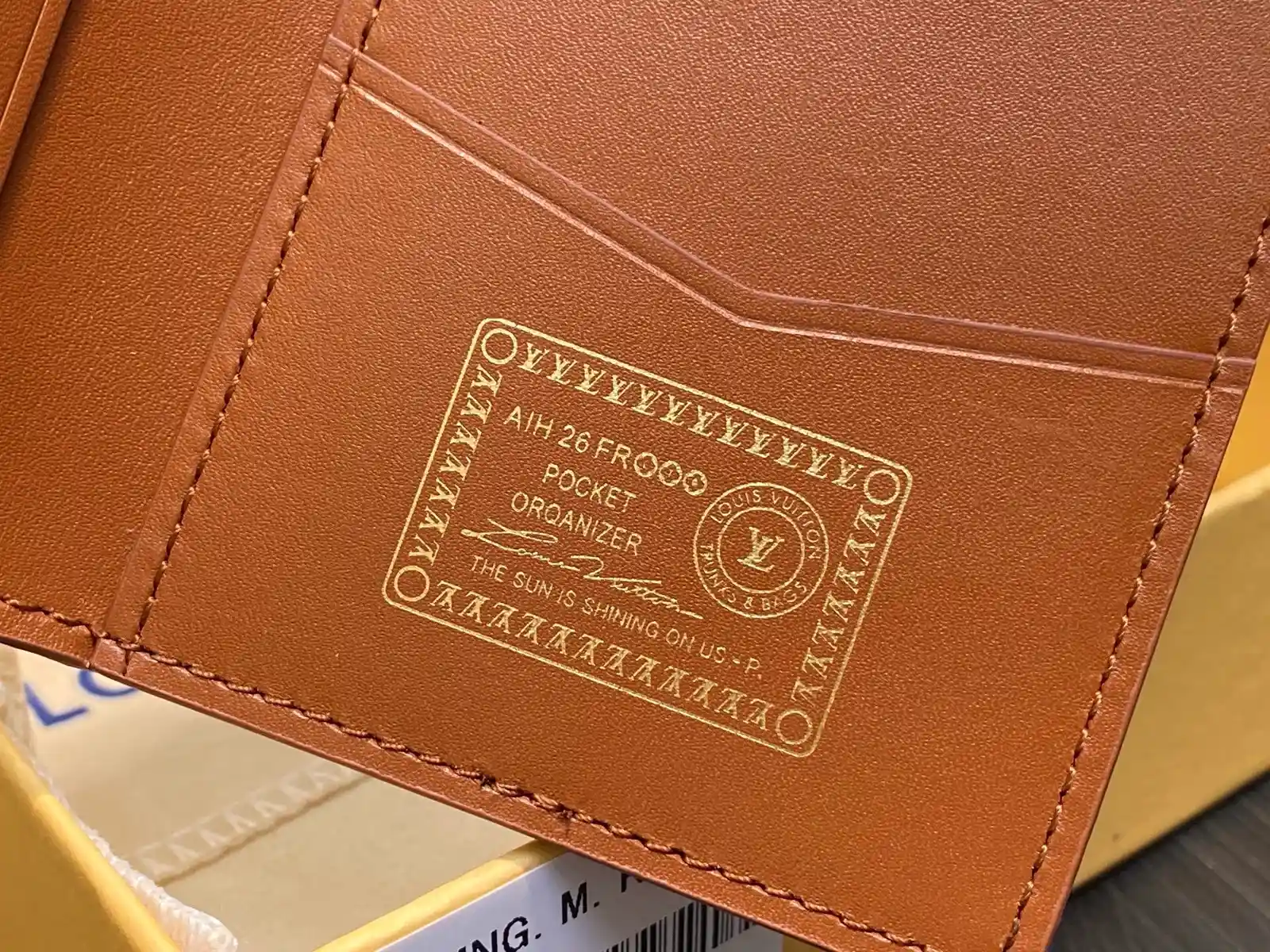 Louis Vuitton caramel leather wallet catalog photo