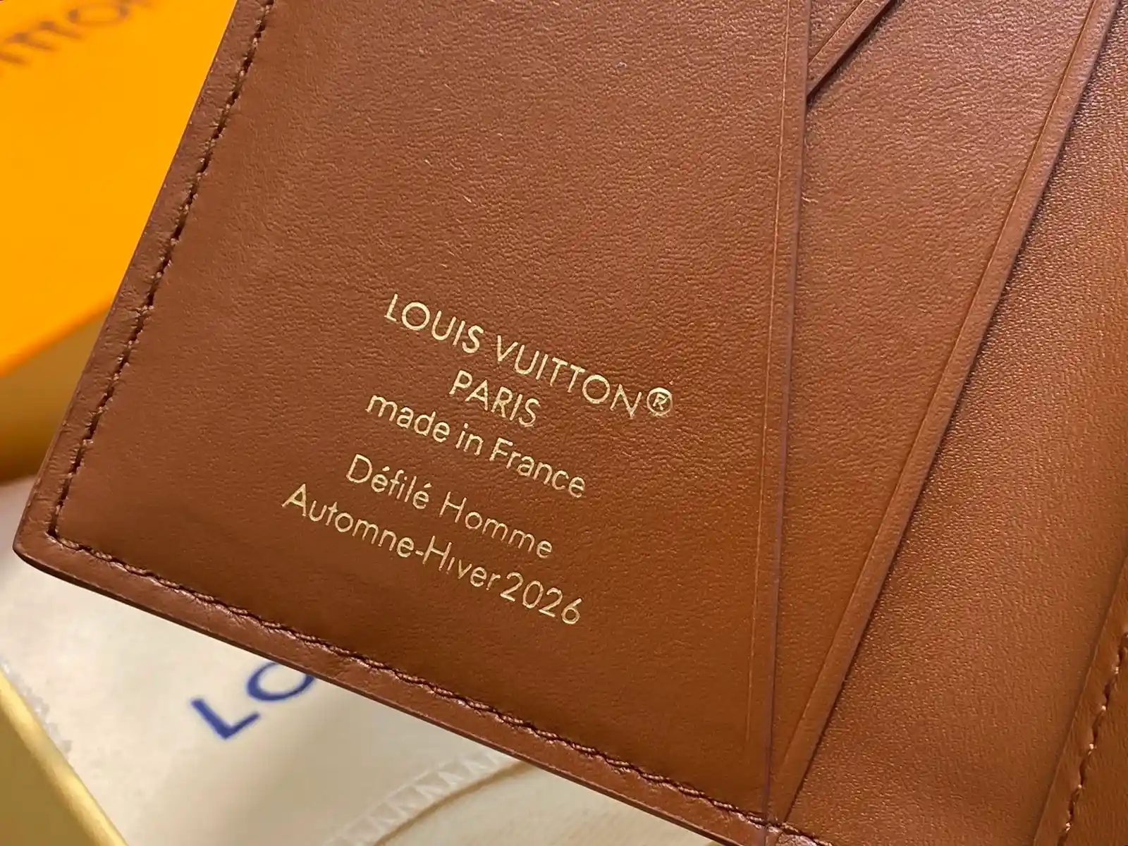 Louis Vuitton caramel calfskin wallet catalog photo