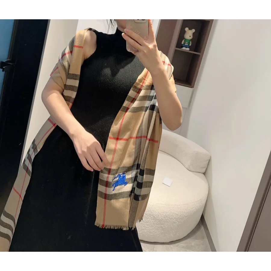 Burberry cream accessory catalog photo