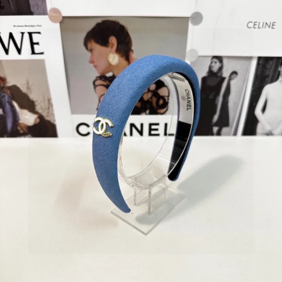 Chanel blue tweed accessory catalog photo