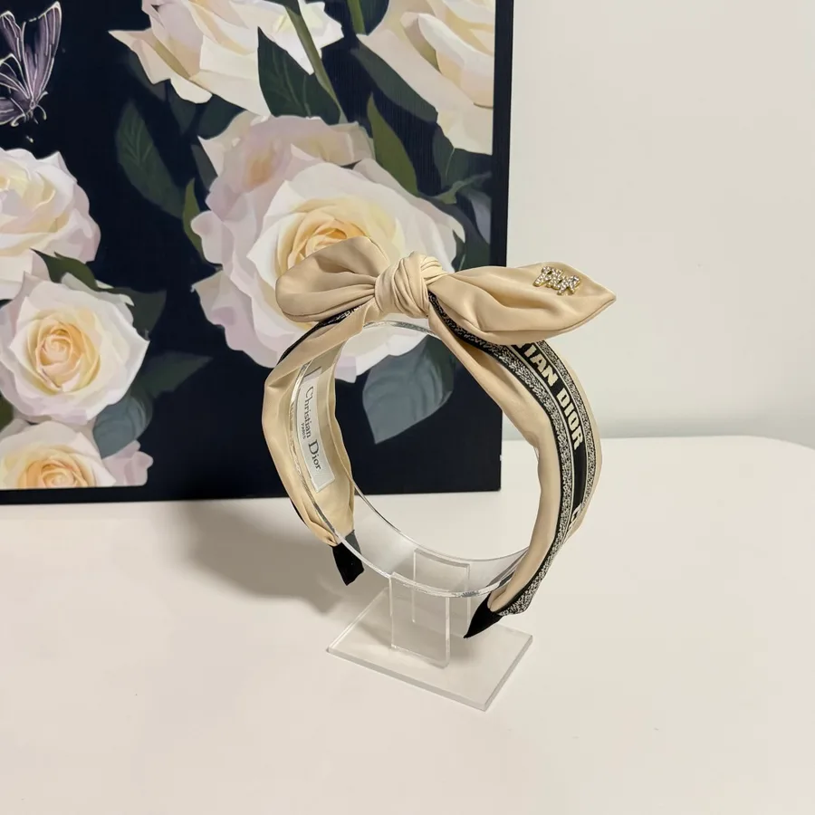 Dior cream suede accessory catalog photo
