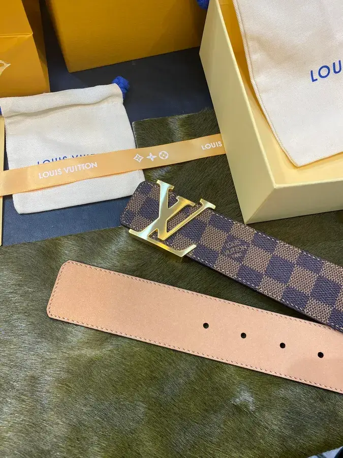 Louis Vuitton brown canvas belt catalog photo