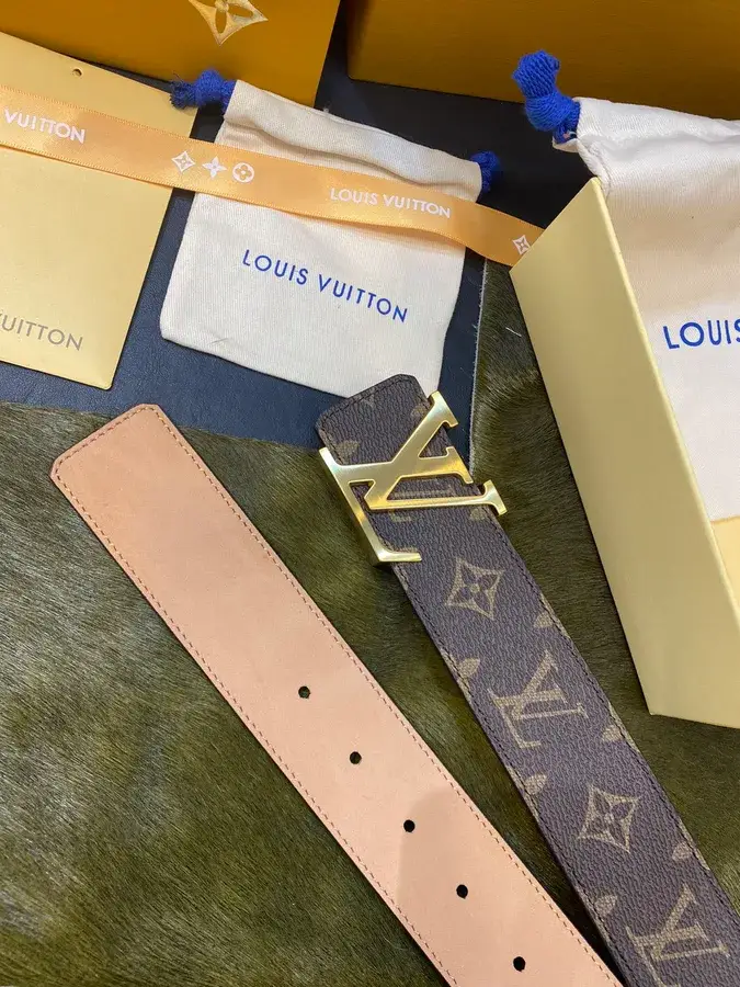 Louis Vuitton brown canvas belt catalog photo