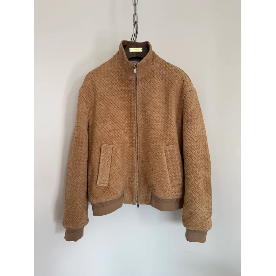 Bottega Veneta caramel suede garment catalog photo