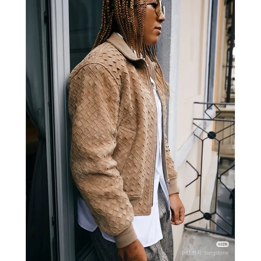 Bottega Veneta caramel leather garment catalog photo