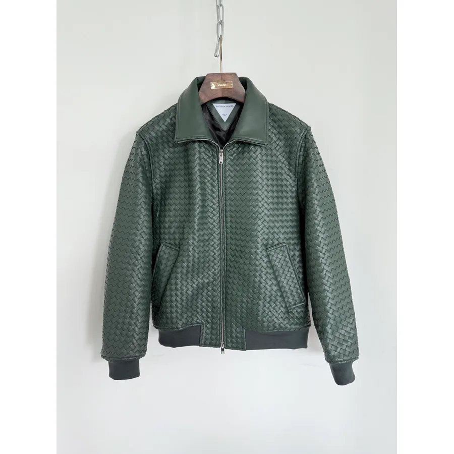 Bottega Veneta green leather garment catalog photo