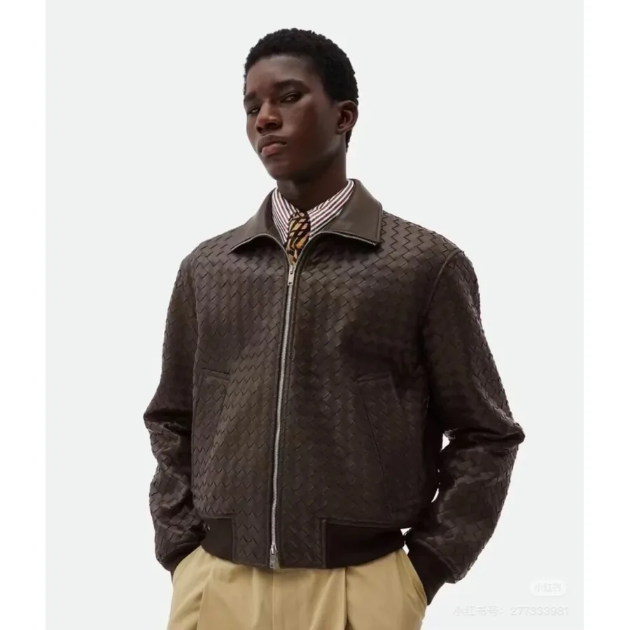 Bottega Veneta brown leather garment catalog photo