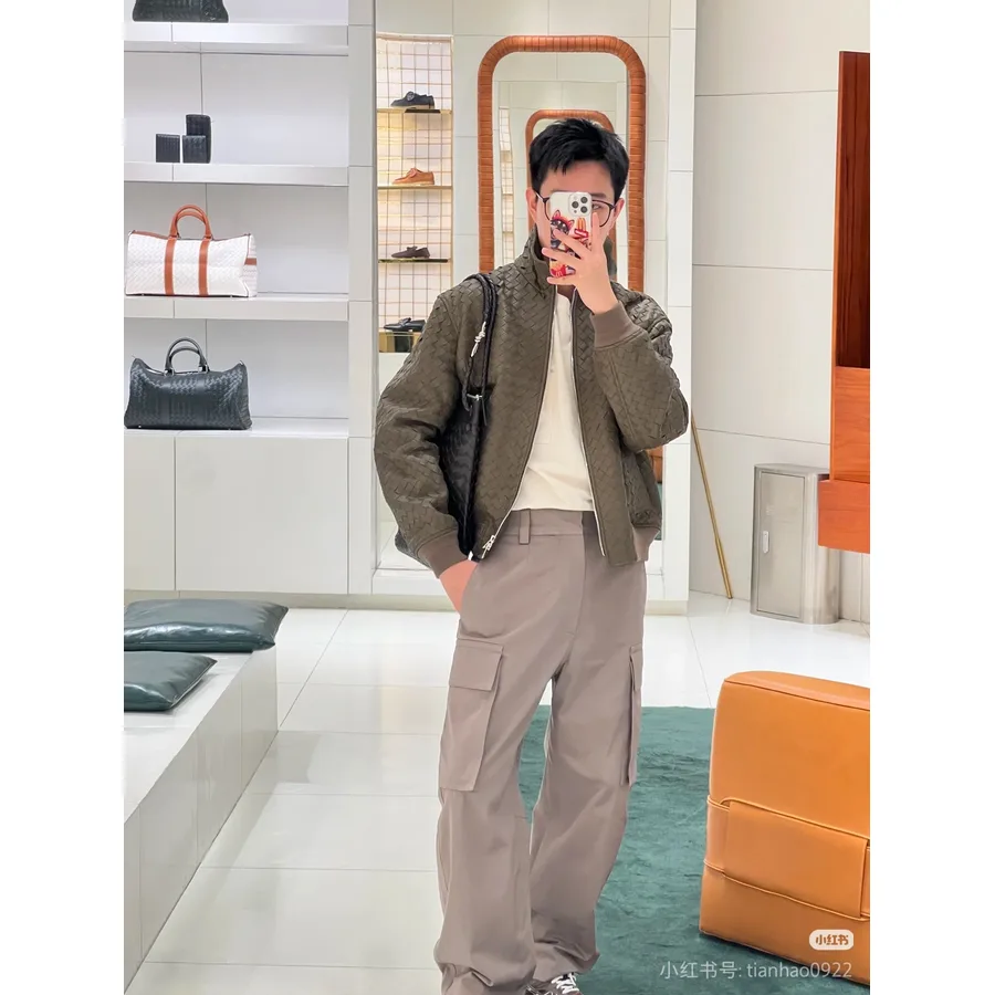 Bottega Veneta brown leather garment catalog photo