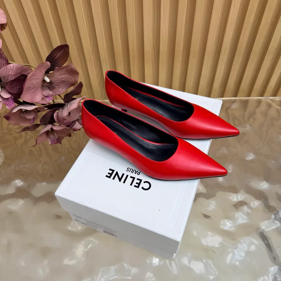 Celine red calfskin shoe catalog photo