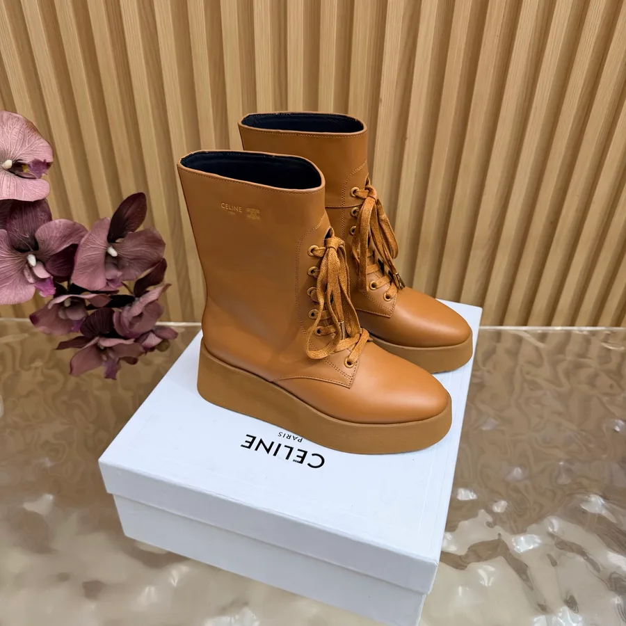 Celine caramel leather shoe catalog photo