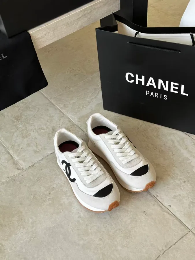 Chanel white shoe catalog photo