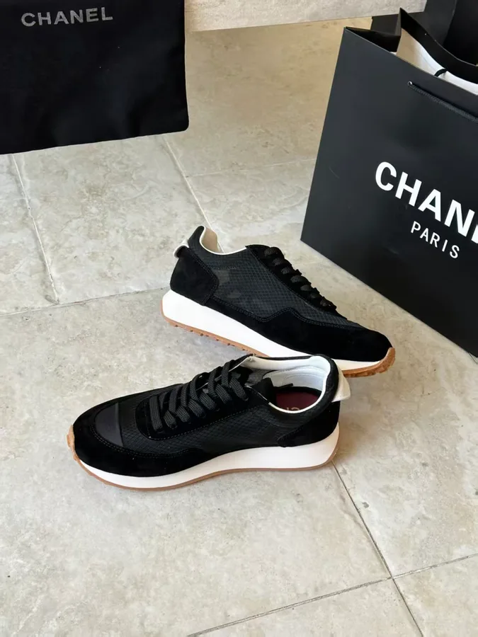 Chanel black nylon shoe catalog photo