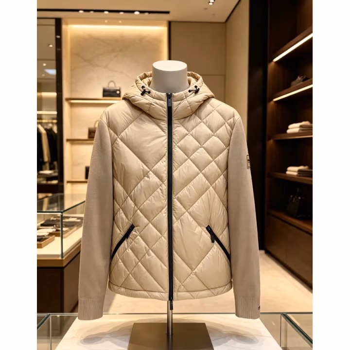 Burberry cream down jacket — ref 818137