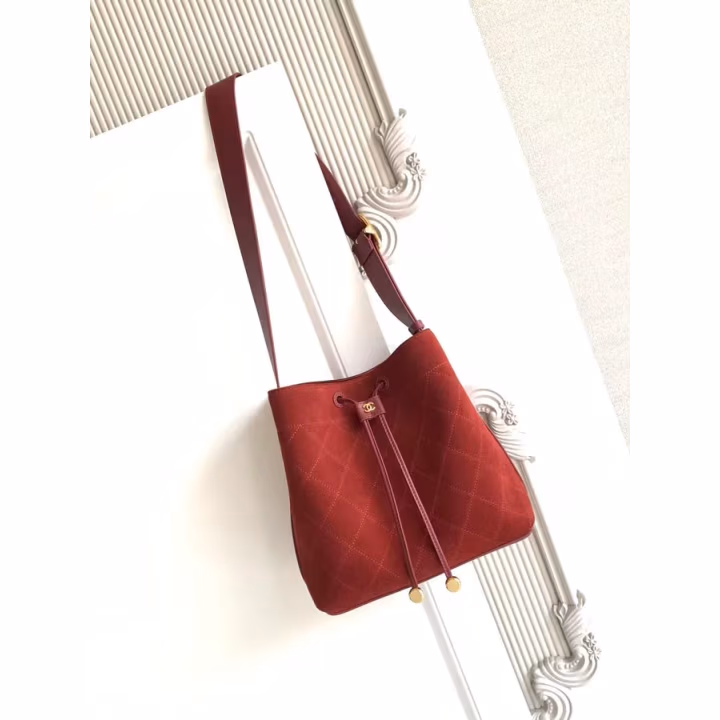 Chanel burgundy bucket bag — ref 794700