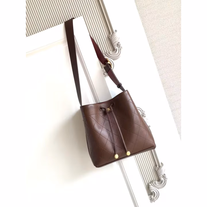 Chanel burgundy bucket bag — ref 794704
