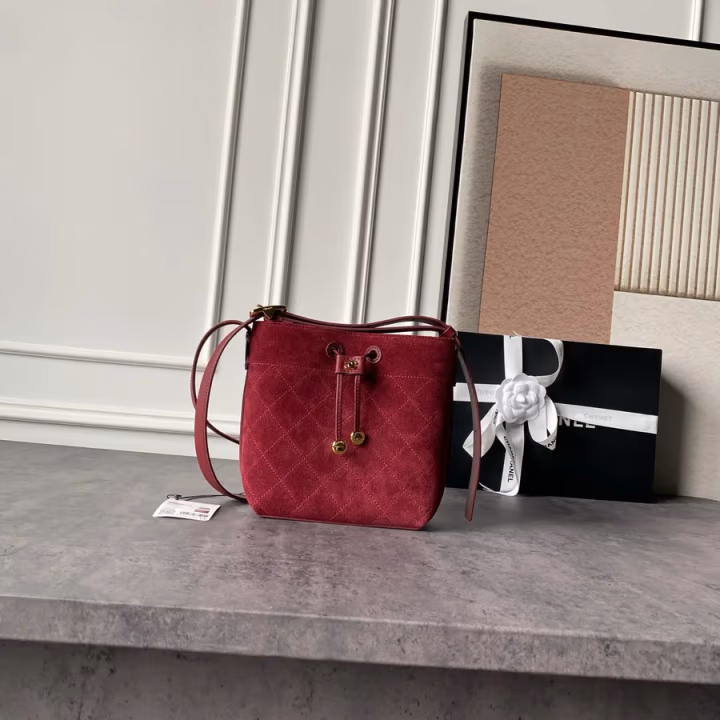 Chanel burgundy bucket bag — ref 797699