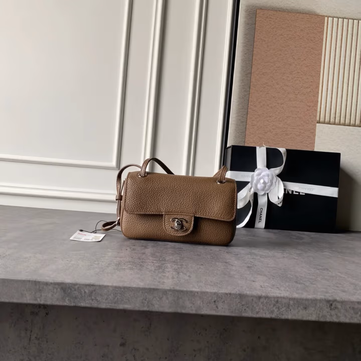 Chanel caramel caviar flap bag — ref 794644