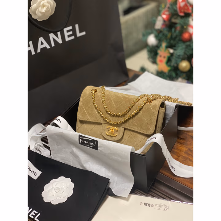 Chanel caramel caviar flap bag — ref 794724