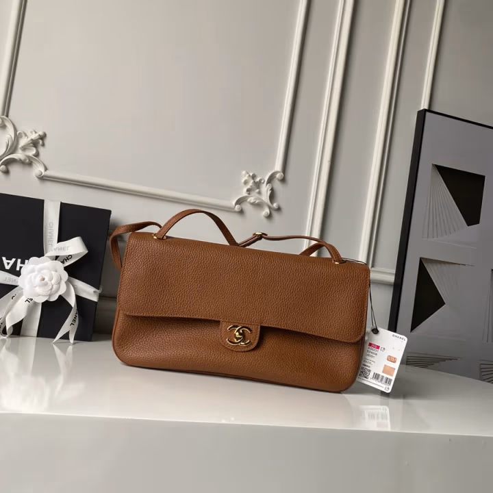 Chanel caramel caviar flap bag — ref 797873
