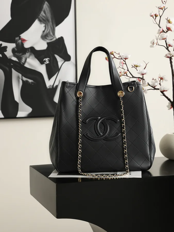 Chanel black tote bag — ref 795403