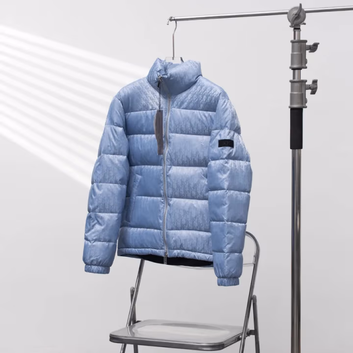 Dior washed blue down jacket — ref 816659
