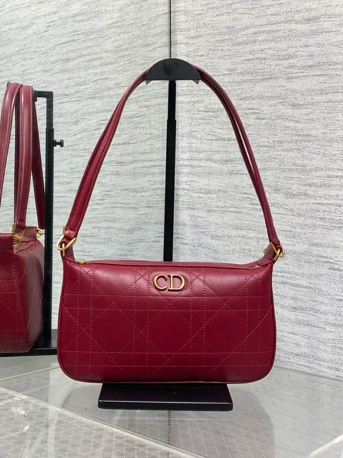Dior burgundy shoulder bag — ref 839838