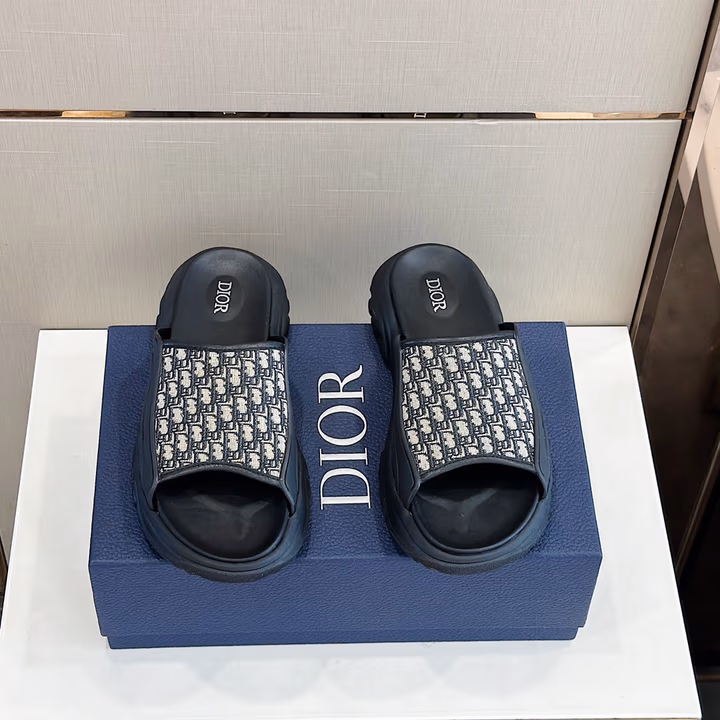 Dior navy slide — ref 767071