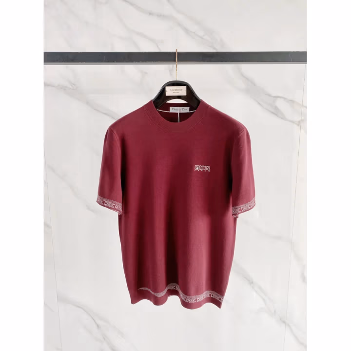 Dior burgundy T-shirt — ref 821636