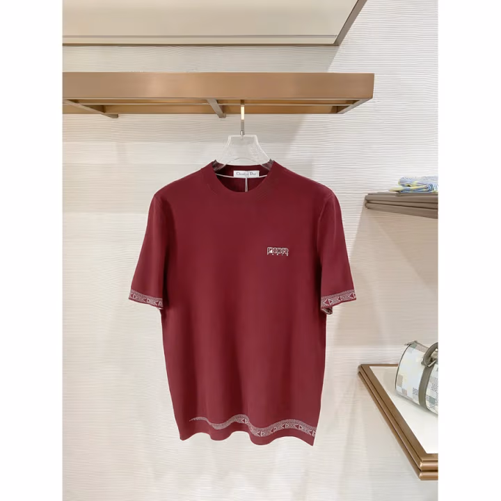 Dior burgundy T-shirt — ref 831026