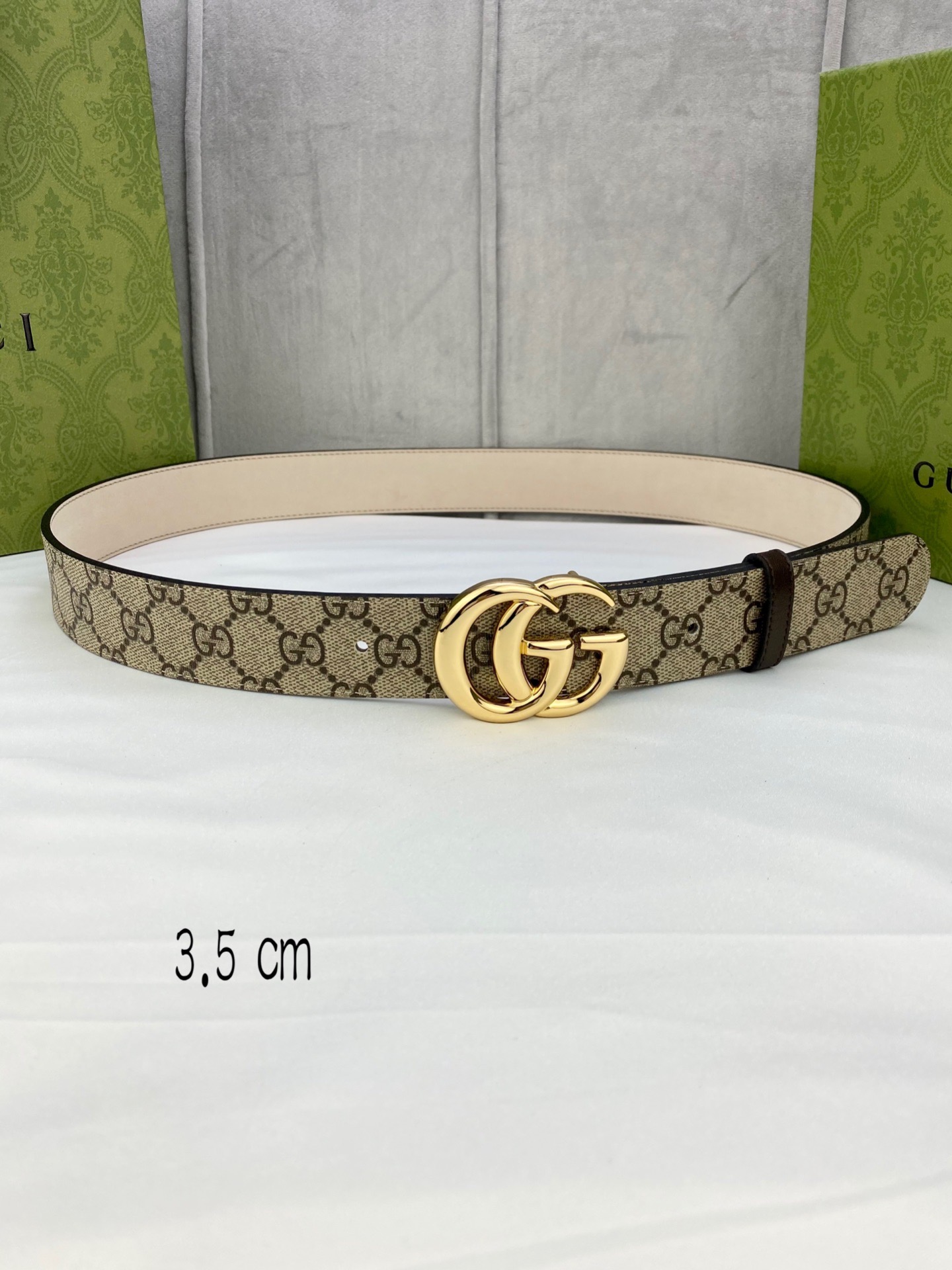 Gucci brown belt — ref 766466