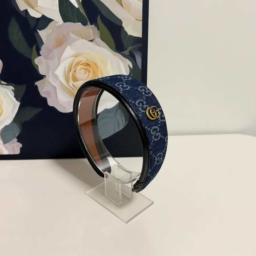 Gucci navy belt — ref 792773