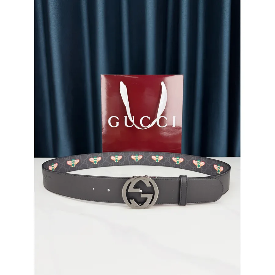 Gucci grey belt — ref 812248