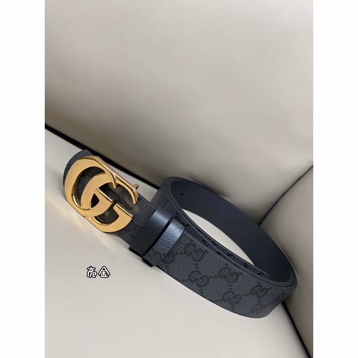Gucci black canvas belt — ref 812213