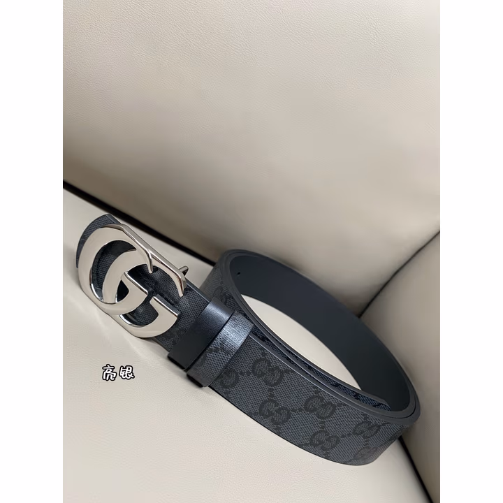Gucci black canvas belt — ref 812214