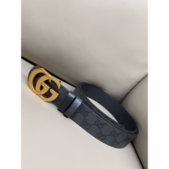 Gucci black canvas belt — ref 812215