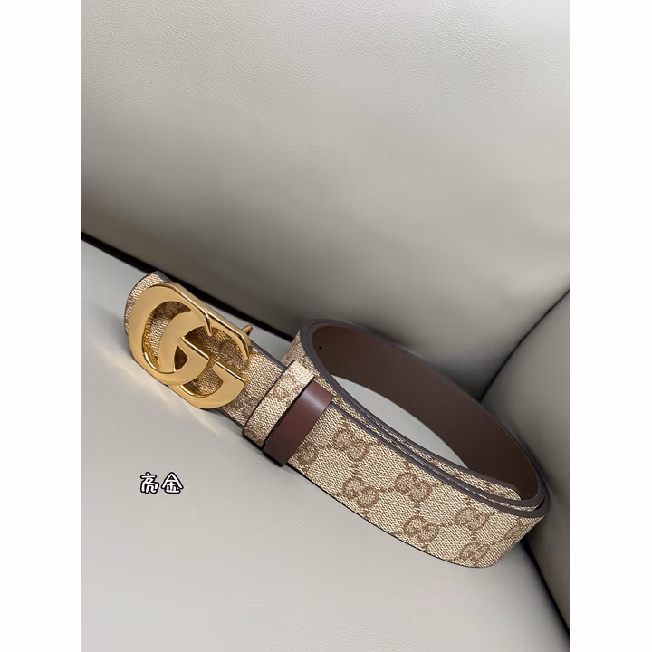 Gucci brown canvas belt — ref 812206