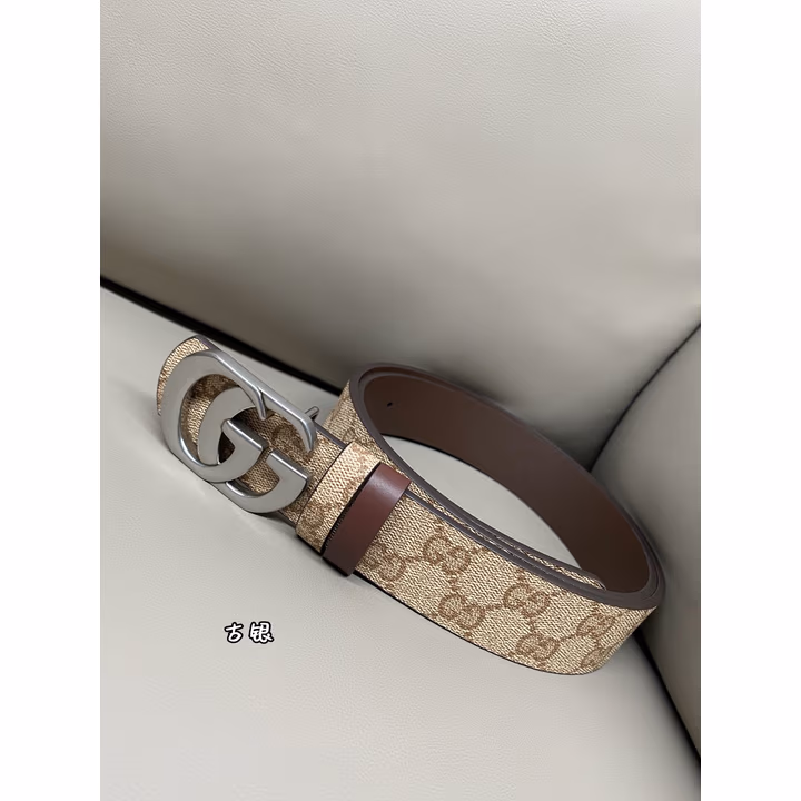 Gucci brown canvas belt — ref 812209