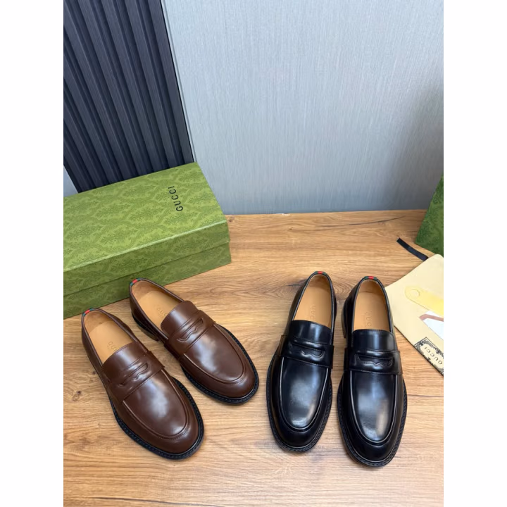 Gucci brown loafer — ref 756550