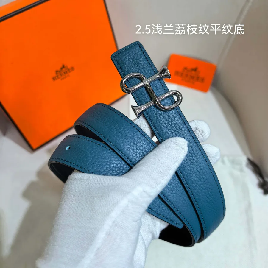 Hermès blue belt — ref 811964