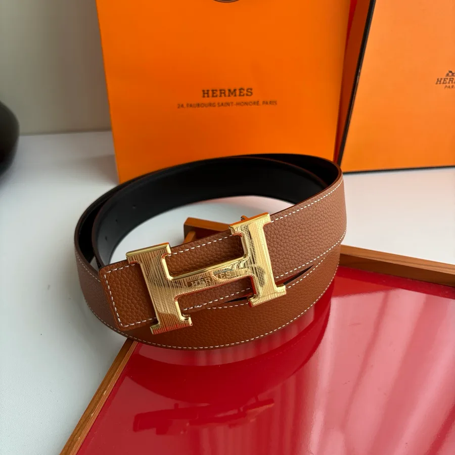 Hermès brown belt — ref 812145