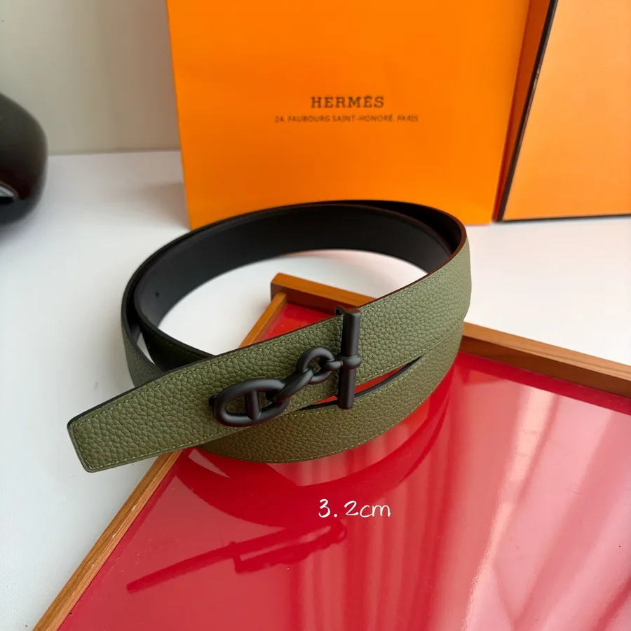 Hermès green belt — ref 812151