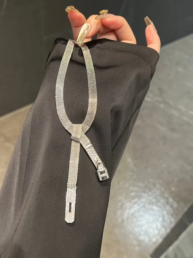 Hermès silver belt — ref 762707