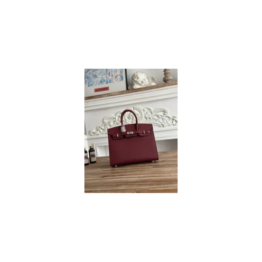 Hermès burgundy Birkin bag — ref 797954